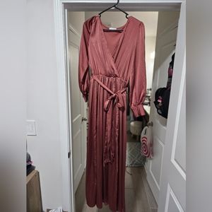Large baltic born dust rose pink maxi dress